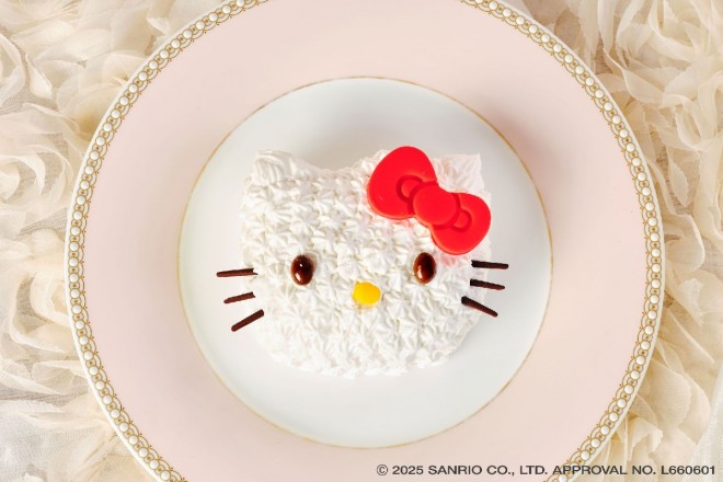 The Hello Kitty Princess Afternoon Tea features character-inspired sweets, including a Kitty-shaped shortcake and tiara-topped mousse, offering a royal and photogenic dessert experience.